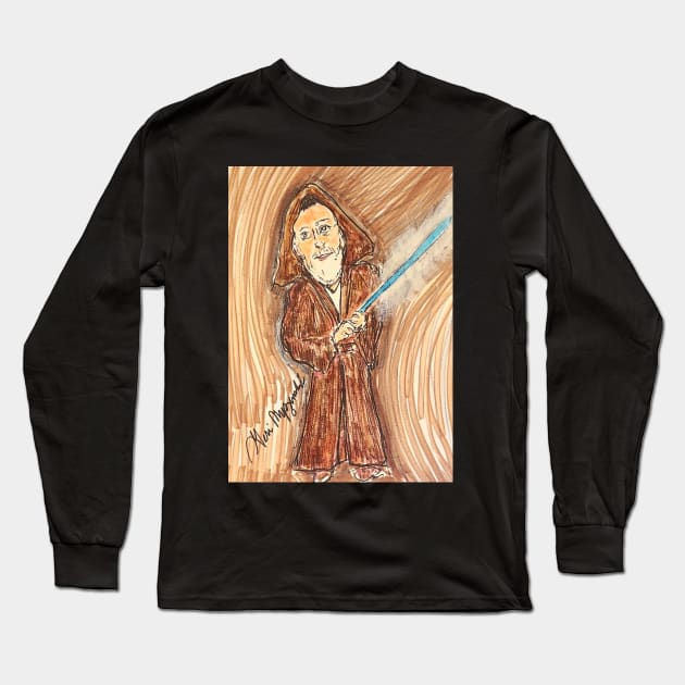 Obi-Wan Kenobi Long Sleeve T-Shirt by TheArtQueenOfMichigan 